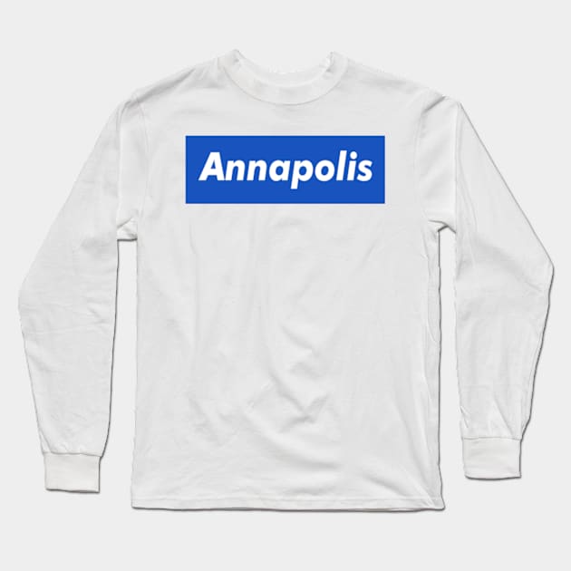 Annapolis Box Logo Long Sleeve T-Shirt by ART BY IIPRATMO